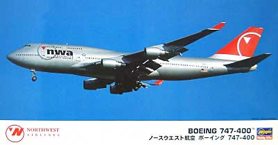 ノースウエスト航空 ボーイング 747-400 プラモデル (ハセガワ 1/200 飛行機 限定生産 No.10652) 商品画像