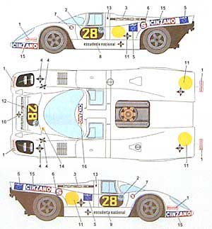 ポルシェ 917K ブノエスアイレス 1000km 1971 デカール (スタジオ27 ツーリングカー/GTカー オリジナルデカール No.DC684C) 商品画像_2
