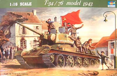 T-34/76 1943年型 プラモデル (トランペッター 1/16 AFVシリーズ No.00903) 商品画像