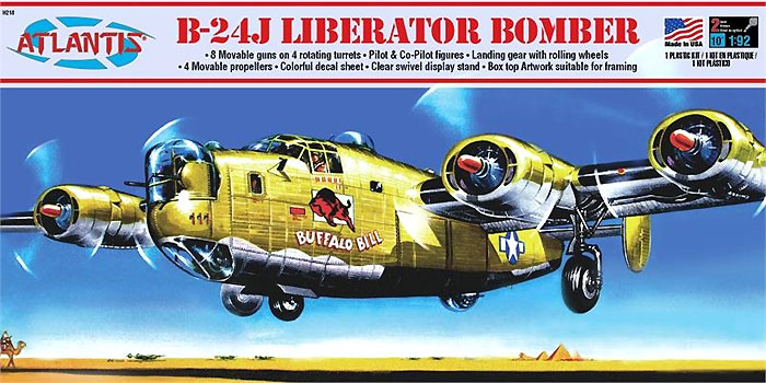 B-24J リベレーター バッファロービル プラモデル (アトランティス プラスチックモデルキット No.H218) 商品画像