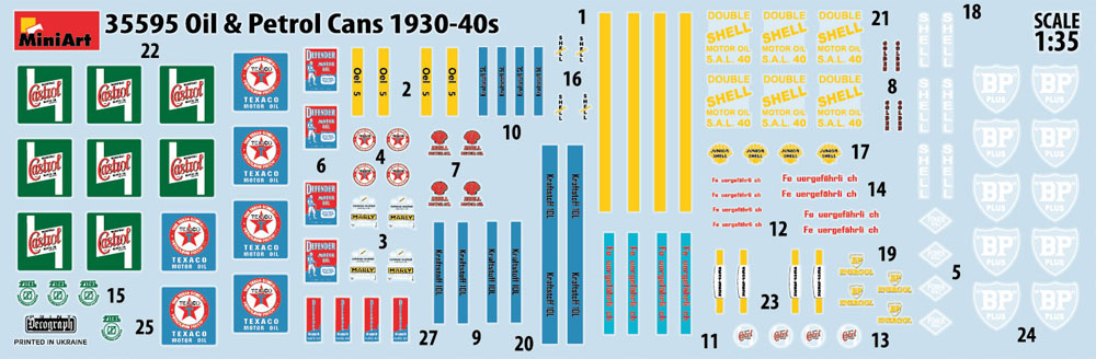 油 & 石油缶セット 1930-40年代 プラモデル (ミニアート 1/35 ビルディング＆アクセサリー シリーズ No.35595) 商品画像_2