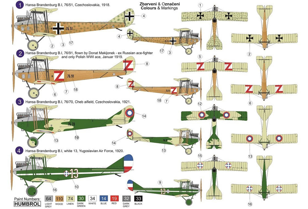 ハンザ ブランデンブルグ B.1 セリエ76 プラモデル (AZ model 1/72 エアクラフト プラモデル No.AZ7606) 商品画像_2