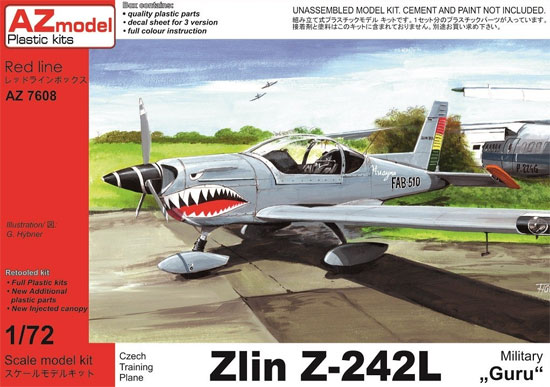 ズリーン Z-242L 練習機 プラモデル (AZ model 1/72 エアクラフト プラモデル No.AZ7608) 商品画像