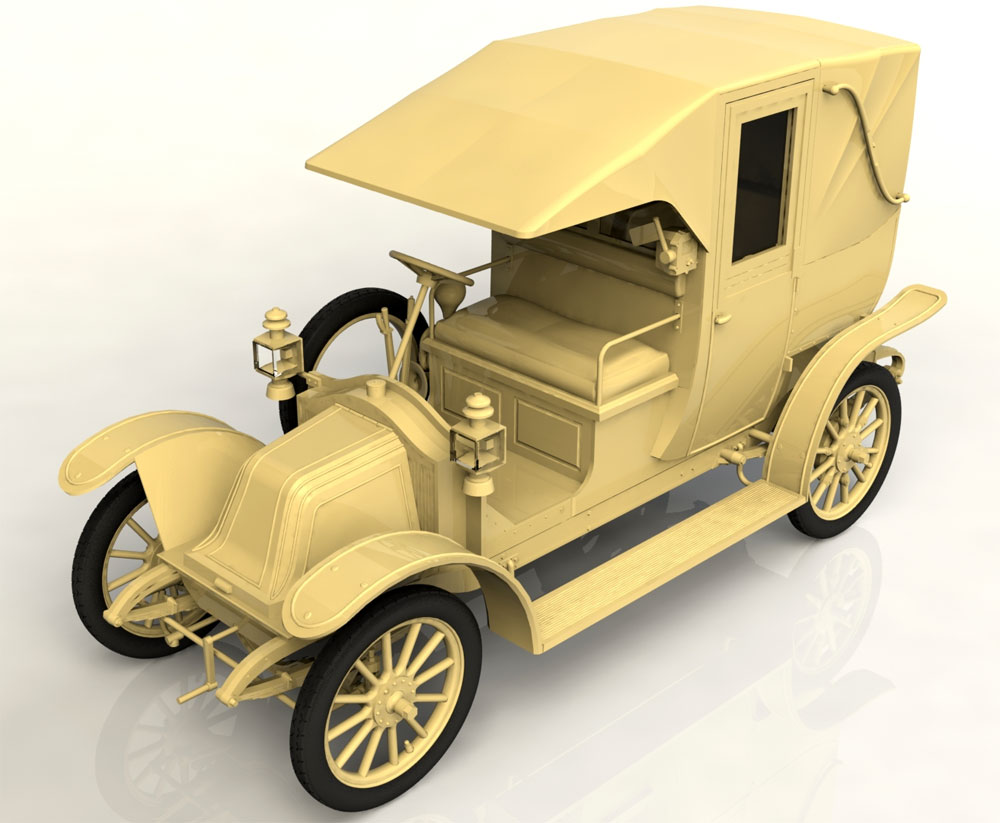 ルノー タイプ AG 1910年 パリ タクシー プラモデル (ICM 1/24 カーモデル No.24030) 商品画像_2