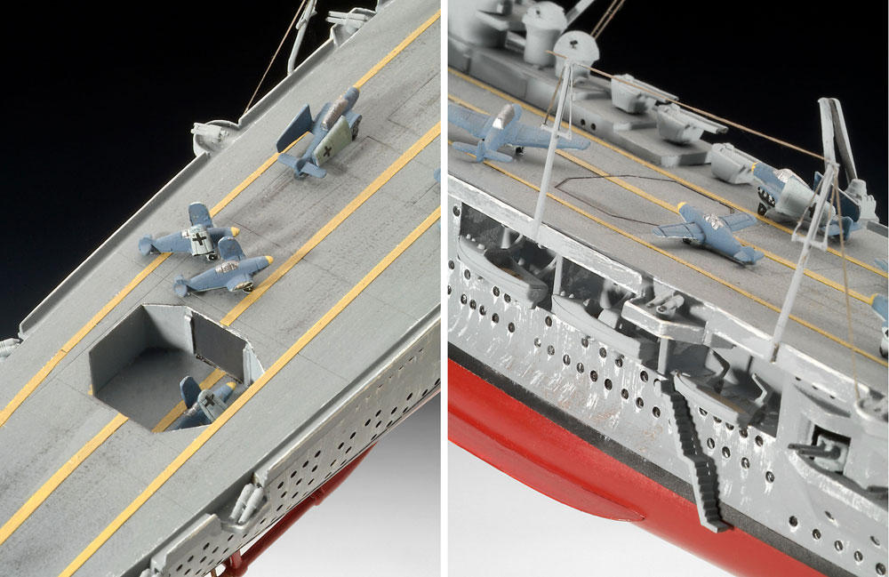 ドイツ 航空母艦 グラーフ ツェッペリン プラモデル (レベル 1/720 艦船モデル No.05164) 商品画像_3