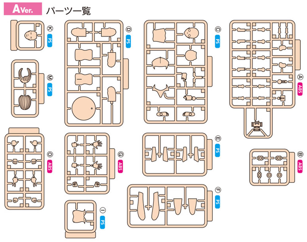 ムーバブルボディ 女性型 Aバージョン プラモデル (ウェーブ オプションシステム (プラユニット) No.SR-022) 商品画像_1