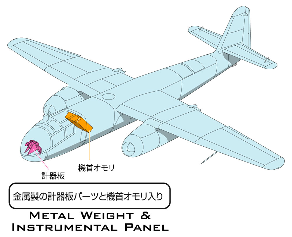 アラド Ar234B ブリッツ プラモデル (プラッツ 航空模型特選シリーズ No.AE-014) 商品画像_2