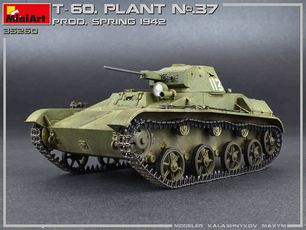 T-60 第37工場 スベルドロフスク製 1942年 春 フルインテリア プラモデル (ミニアート 1/35 WW2 ミリタリーミニチュア No.35260) 商品画像_4