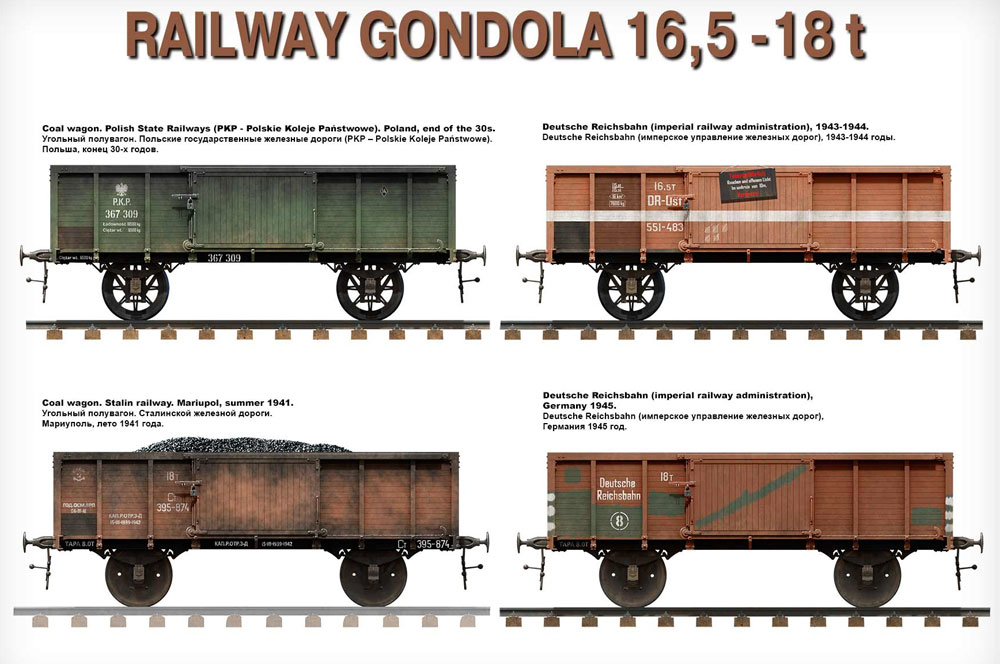 ゴンドラ貨車 16.5-18t 兵隊5体付 プラモデル (ミニアート 1/35 WW2 ミリタリーミニチュア No.35296) 商品画像_1