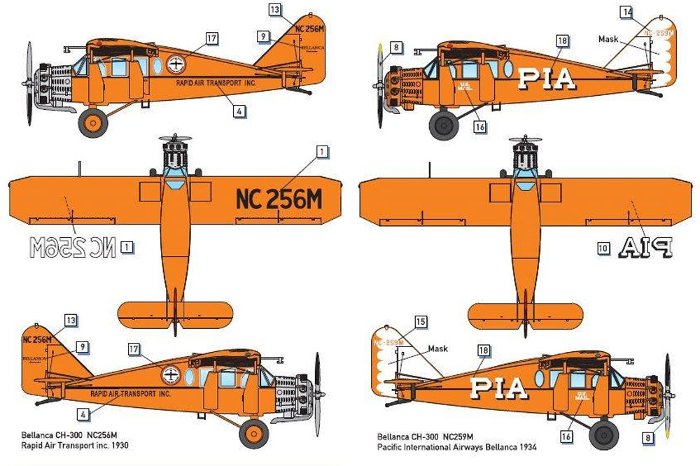 べランカ CH-300 ペースメーカー プラモデル (ドラ ウイングス 1/72 エアクラフト プラモデル No.DW72022) 商品画像_3