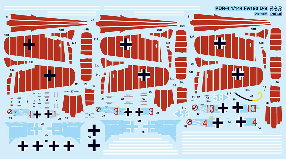 フォッケウルフ Fw190D-9 第44戦闘団 プラモデル (プラッツ 1/144 プラスチックモデルキット No.PDR-004) 商品画像_2