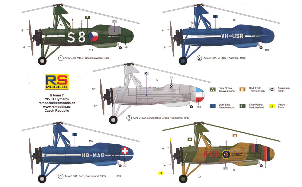 アブロ ロータ C.30 プラモデル (RSモデル 1/72 エアクラフト プラモデル No.92234) 商品画像_1