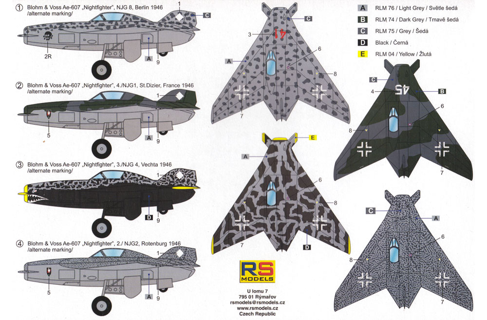 ブロム ウント フォス Ae607 夜間戦闘機 プラモデル (RSモデル 1/72 エアクラフト プラモデル No.92237) 商品画像_1