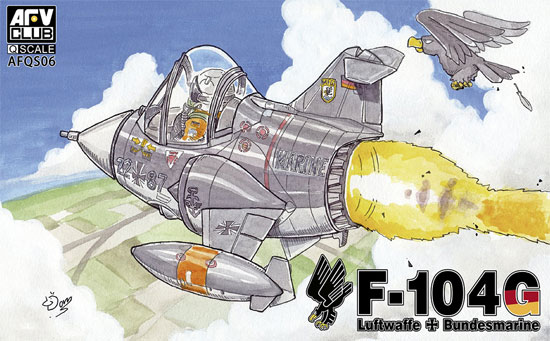 西ドイツ空軍・海軍 F-104G スターファイター プラモデル (AFV CLUB ディフォルメ飛行機 Qシリーズ No.AFQS06) 商品画像