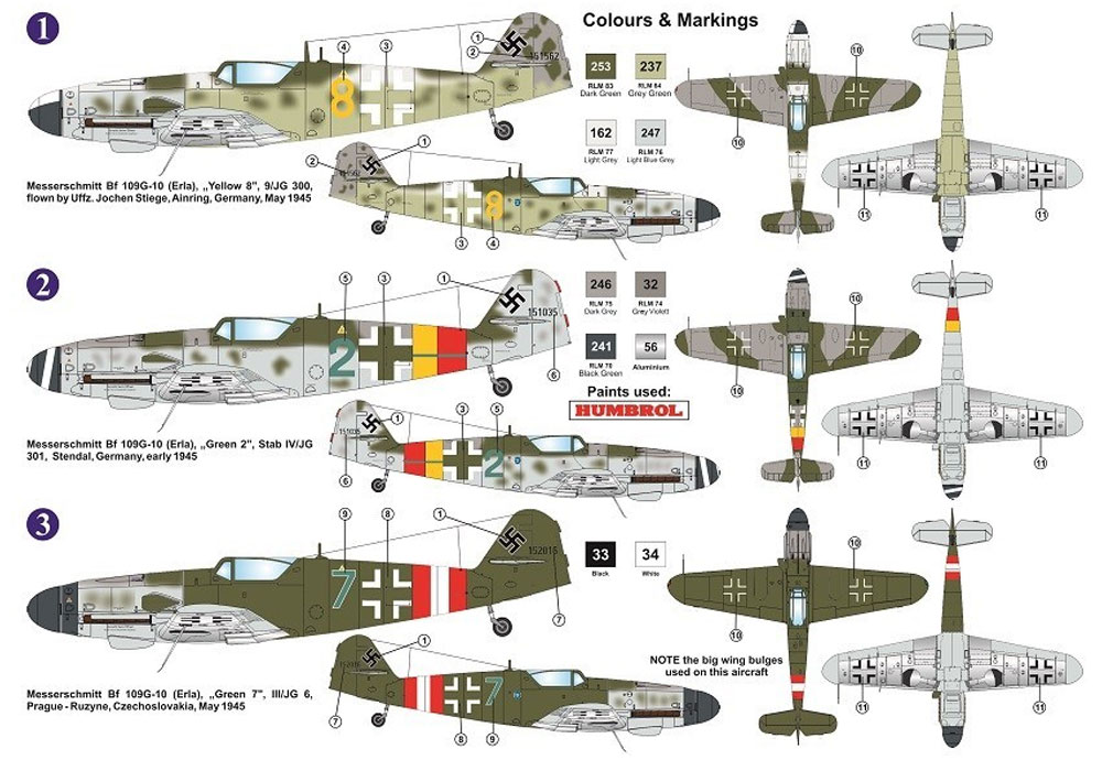 メッサーシュミット Bf109G-10 エルラ工場 後期型 プラモデル (AZ model 1/72 エアクラフト プラモデル No.AZ7611) 商品画像_1