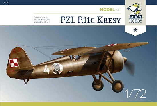 PZL P.11c 東部国境地帯 プラモデル (アルマホビー 1/72 エアクラフト プラモデル No.70017) 商品画像