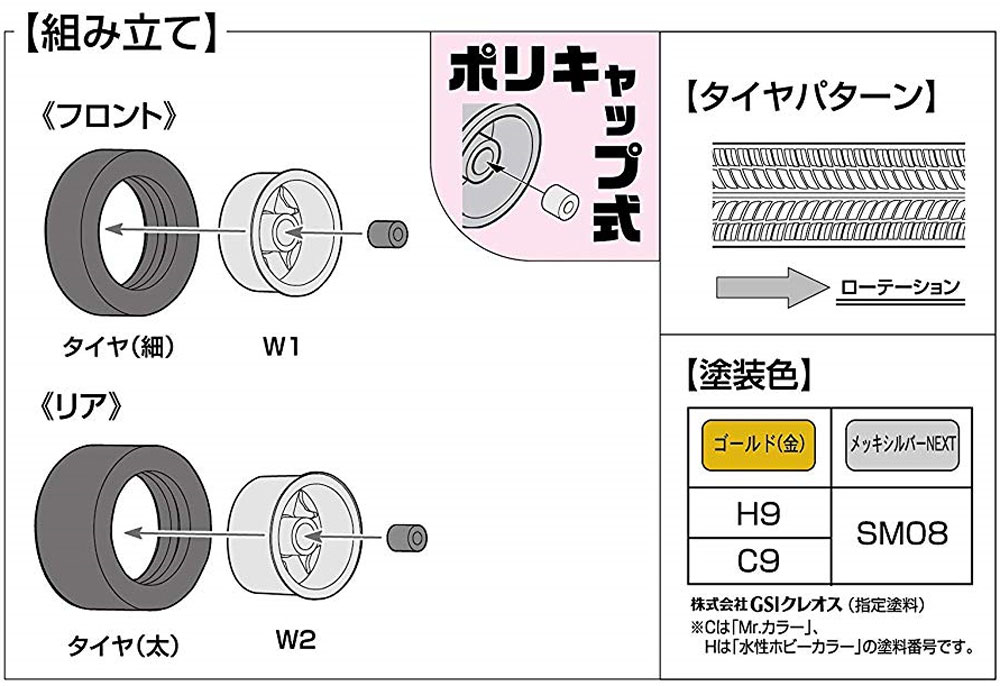 BBS ホイール 17インチ プラモデル (フジミ ホイール シリーズ No.013) 商品画像_2