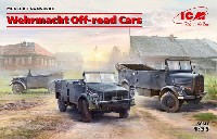 ICM ダイオラマセット ドイツ国防軍 オフロード車両セット (Kfz.1、ホルヒ108 Typ40、L1500A)