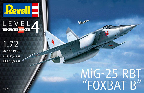 MiG-25 RBT フォックスバット B プラモデル (レベル 1/72 飛行機 No.03878) 商品画像