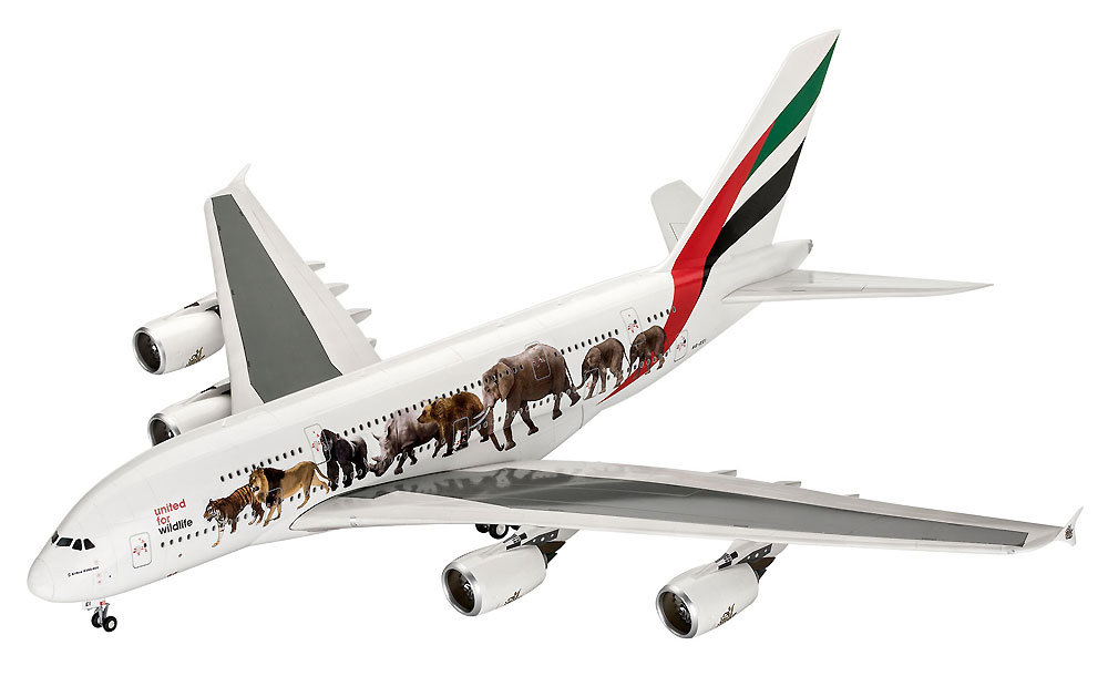 エミレイツ エアバス A380-800 ワイルド ライフ プラモデル (レベル 1/144 旅客機 No.03882) 商品画像_1