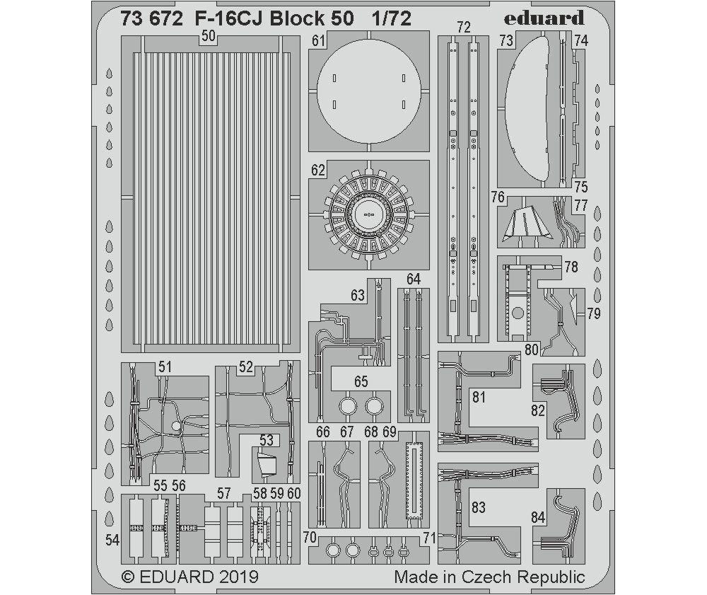 F-16CJ ブロック50 エッチングパーツ (タミヤ用) エッチング (エデュアルド 1/72 エアクラフト用 カラーエッチング (73-×) No.73672) 商品画像_2