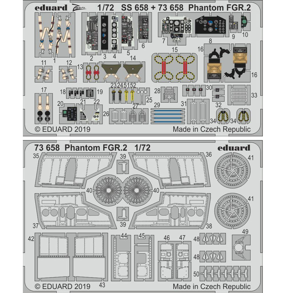 ファントム FGR.2 ビッグED パーツセット (エアフィックス用) エッチング (エデュアルド 1/72 BIG ED （AIR） No.BIG72148) 商品画像_1