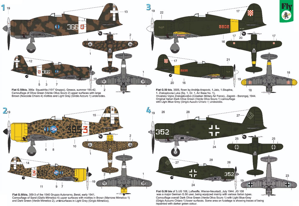 フィアット G.50bis プラモデル (フライ 1/72 エアクラフト プラモデル No.72039) 商品画像_1