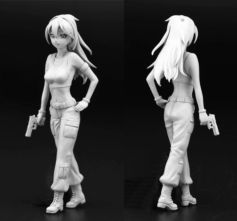 ルーシー マクドネル アーミー w/ヒューズ500 プラモデル (ハセガワ たまごガールズコレクション No.011) 商品画像_3