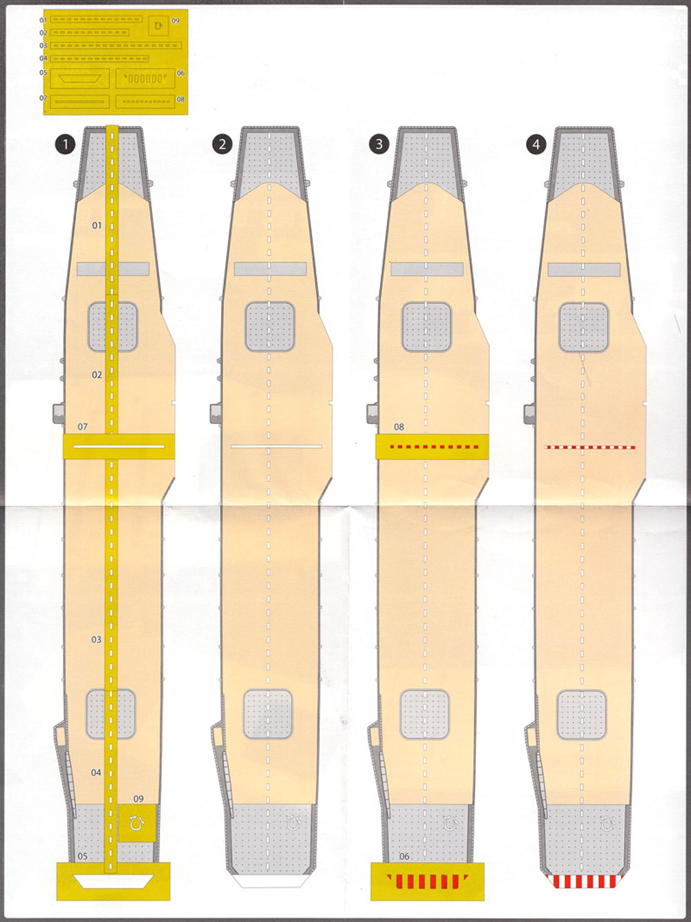 日本海軍 航空母艦 飛鷹 木甲板シール & 2ピース 25ミリ機銃 甲板シート (フジミ 1/700 艦船模型用グレードアップパーツ No.特094EX-003) 商品画像_4