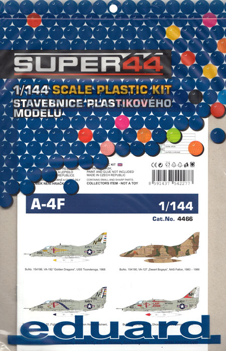 A-4F スカイホーク プラモデル (エデュアルド 1/144 SUPER44 No.4466) 商品画像