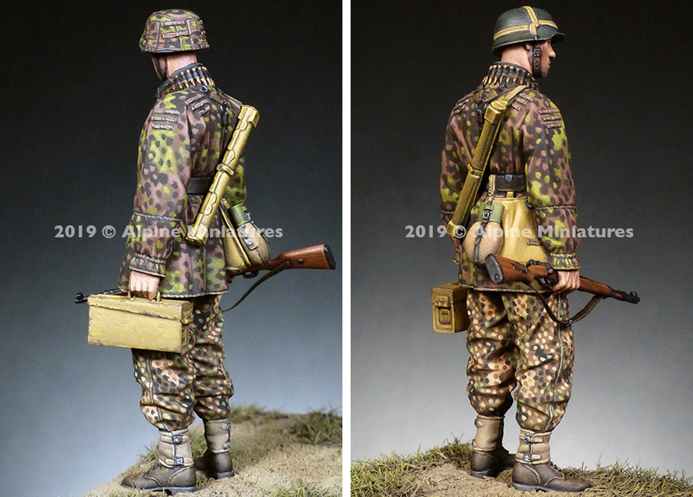 WW2 ドイツ 弾薬箱を持つ装填手 第12SS装甲師団 HJ レジン (アルパイン 1/35 フィギュア No.AM35267) 商品画像_3