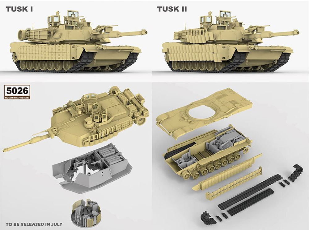 M1A2 SEP エイブラムス TUSK 1/TUSK 2 w/フルインテリア プラモデル (ライ フィールド モデル 1/35 Military Miniature Series No.5026) 商品画像_2