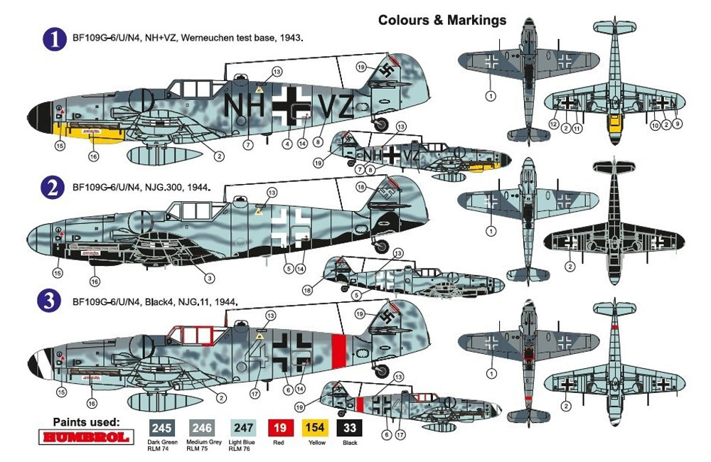 メッサーシュミット Bf109G-6/U/N4 w/FuG350 ナクソスレーダー プラモデル (AZ model 1/72 エアクラフト プラモデル No.AZ7614) 商品画像_2