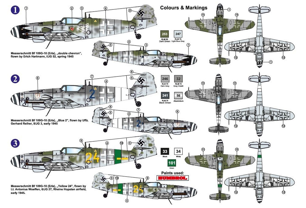 メッサーシュミット Bf109G-10 エルラ工場 初期型 プラモデル (AZ model 1/72 エアクラフト プラモデル No.AZ7615) 商品画像_3