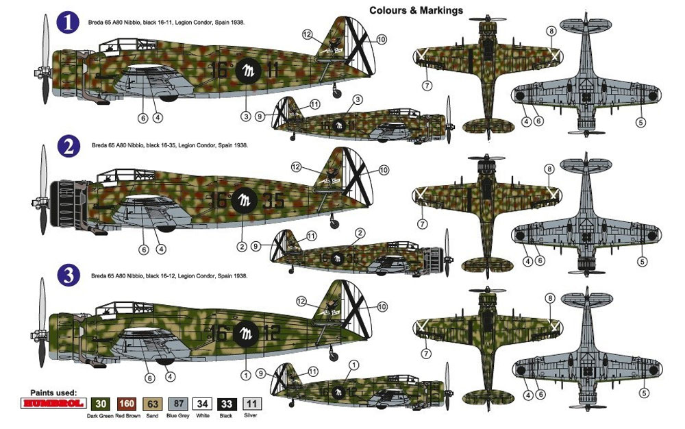 ブレダ Ba-65 A-80 フィアットエンジン搭載機 スペイン内戦 プラモデル (AZ model 1/72 エアクラフト プラモデル No.AZ7617) 商品画像_2