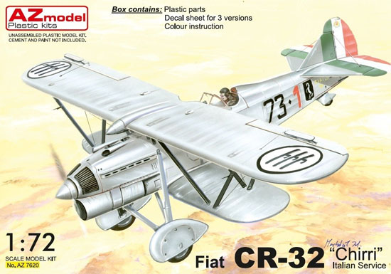 フィアット CR-32 イタリア軍 プラモデル (AZ model 1/72 エアクラフト プラモデル No.AZ7620) 商品画像