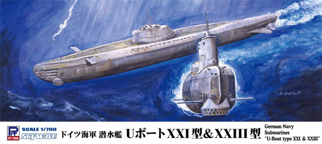 ドイツ海軍 潜水艦 Uボート 21型＆23型 プラモデル (ピットロード 1/700 スカイウェーブ W シリーズ No.W223) 商品画像