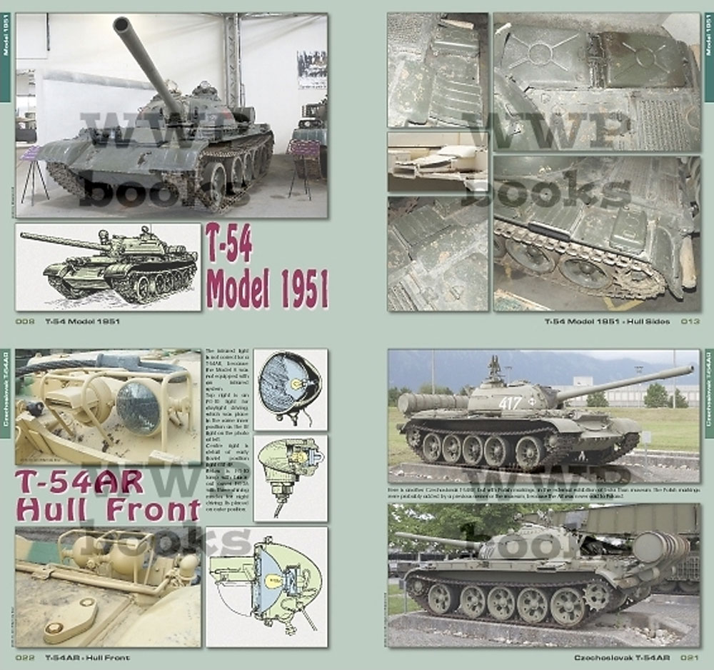 T-54 主力戦車 イン ディテール T-54 1951年型 AR/AM/B&M 本 (WWP BOOKS PHOTO MANUAL FOR MODELERS Green line No.G062) 商品画像_1