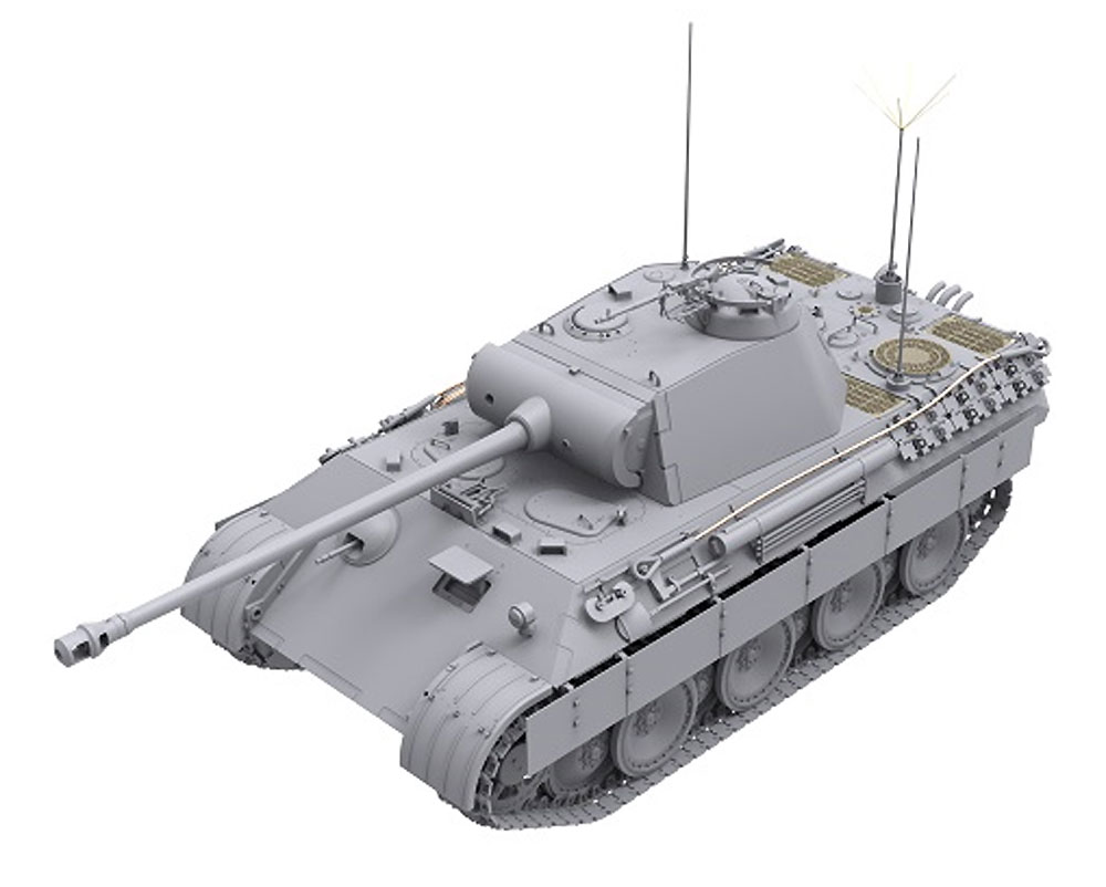 ドイツ 中戦車 パンターA 後期型 2in1 プラモデル (ダス ヴェルク 1/35 ミリタリー No.DW35011) 商品画像_2