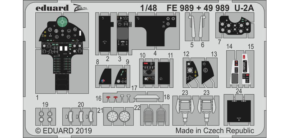 U-2A ズーム エッチングパーツ エッチング (エデュアルド 1/48 エアクラフト カラーエッチング ズーム (FE-×) No.FE989) 商品画像_1