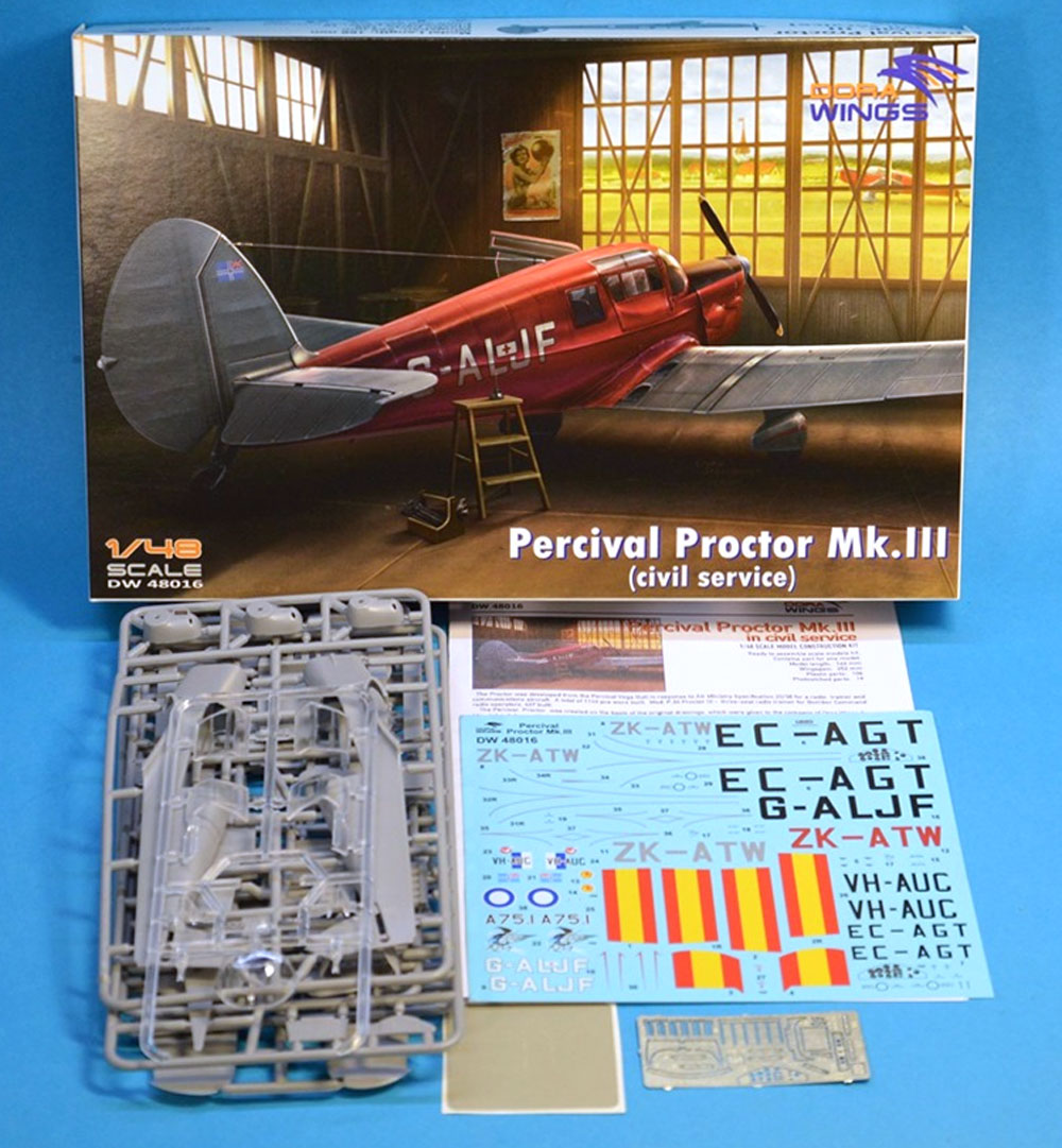 パーシヴァル プロクター Mk.3 民間仕様 プラモデル (ドラ ウイングス 1/48 エアクラフト プラモデル No.DW48016) 商品画像_1