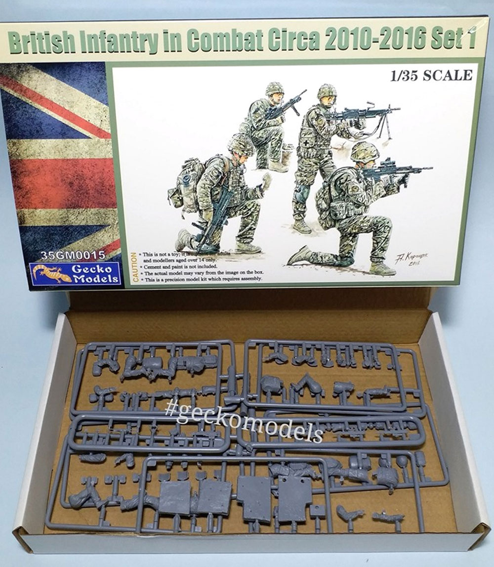 現用イギリス軍 歩兵 戦闘中 2010-2016年頃 セット1 プラモデル (ゲッコーモデル 1/35 ミリタリー No.35GM0015) 商品画像_1