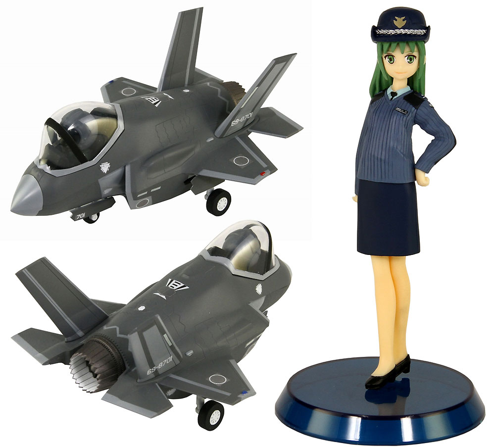 航空自衛隊 戦闘機 F-35A 自衛官 山口美南 3等空尉 フィギュア付き限定版 プラモデル (グレートウォールホビー デフォルメプレーン No.LDP002SP) 商品画像_3