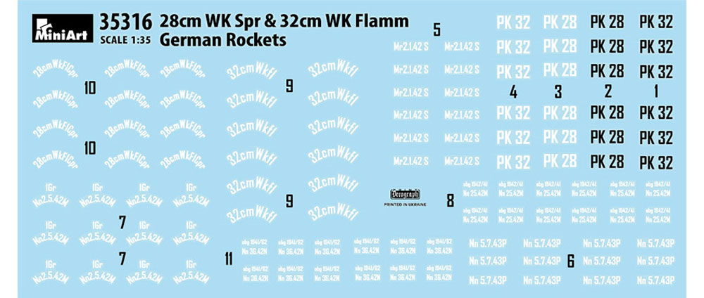 ドイツ 28cm ロケット榴弾 & 32cm ロケット焼夷弾セット プラモデル (ミニアート 1/35 WW2 ミリタリーミニチュア No.35316) 商品画像_1