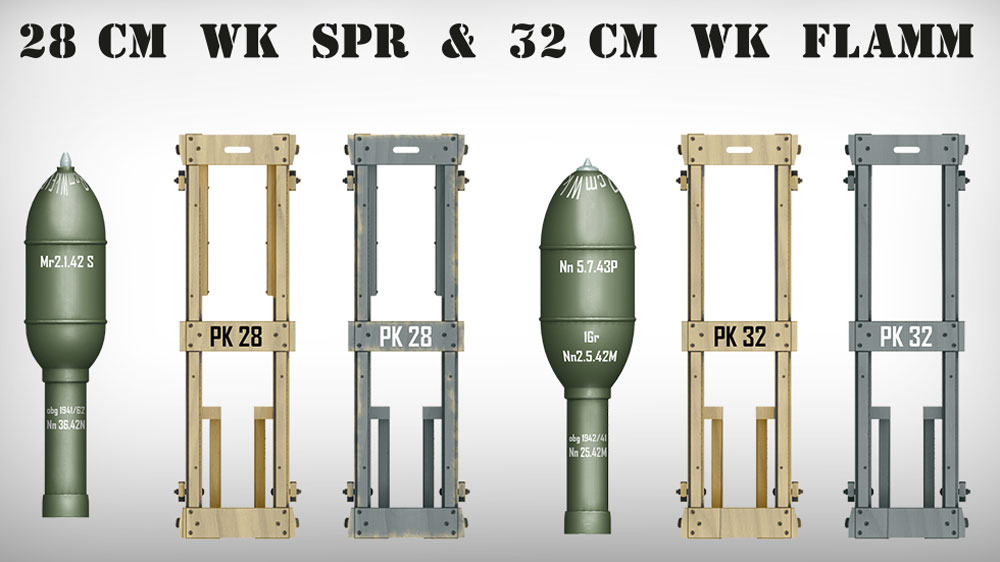 ドイツ 28cm ロケット榴弾 & 32cm ロケット焼夷弾セット プラモデル (ミニアート 1/35 WW2 ミリタリーミニチュア No.35316) 商品画像_2