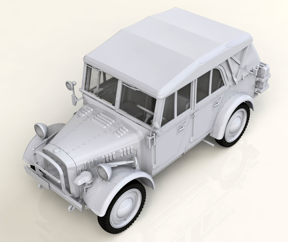 ドイツ le.gl. Pkw Kfz.1 軽四輪駆動乗用車 ソフトトップ プラモデル (ICM 1/35 ミリタリービークル・フィギュア No.35582) 商品画像_1