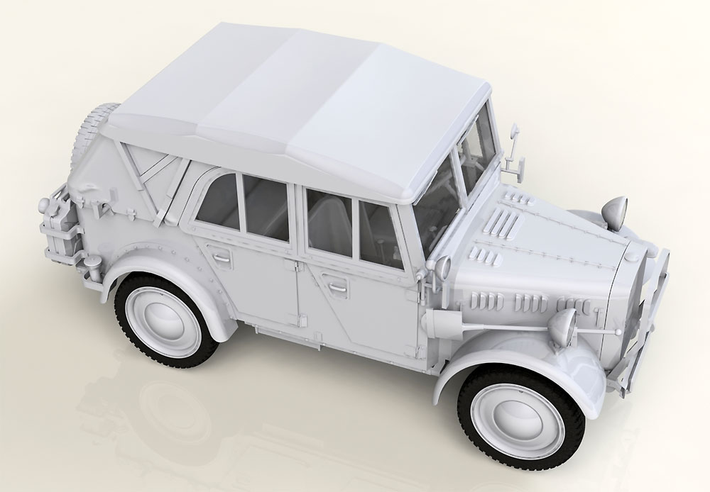 ドイツ le.gl. Pkw Kfz.1 軽四輪駆動乗用車 ソフトトップ プラモデル (ICM 1/35 ミリタリービークル・フィギュア No.35582) 商品画像_3