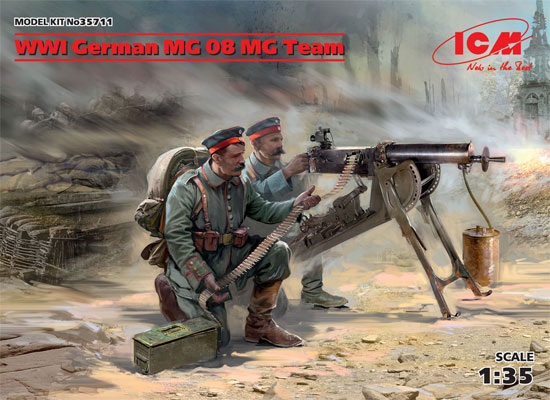 WW1 ドイツ MG08 MGチーム プラモデル (ICM 1/35 ミリタリービークル・フィギュア No.35711) 商品画像