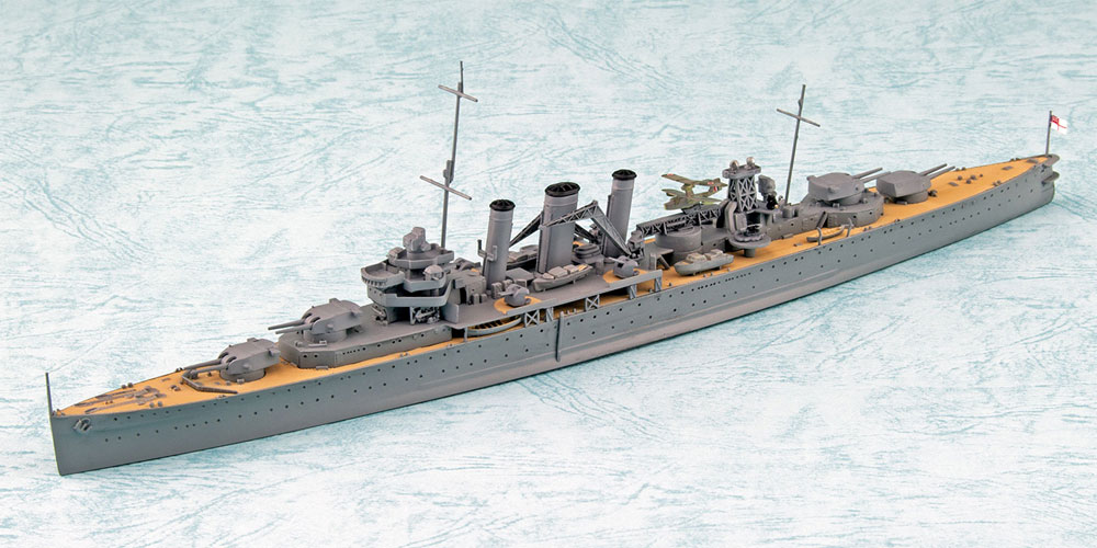 英国海軍 重巡洋艦 ケント ベンガジ攻撃作戦 プラモデル (アオシマ 1/700 ウォーターラインシリーズ No.056714) 商品画像_1