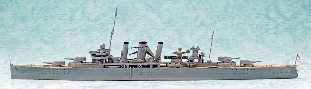 英国海軍 重巡洋艦 ケント ベンガジ攻撃作戦 プラモデル (アオシマ 1/700 ウォーターラインシリーズ No.056714) 商品画像_2